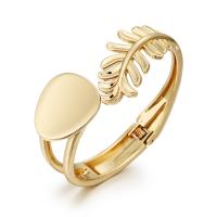 Zinc Alloy Bangle Leaf plated fashion jewelry & for woman Sold By PC