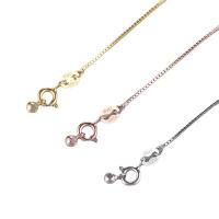 925 Sterling Silver Necklaces, plated, for woman, more colors for choice, Length:Approx 45 cm, Sold By PC