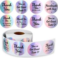 Sticker Paper, Adhesive Sticker, Round, hot stamping, Laser & with letter pattern, 38mm, 500PCs/Spool, Sold By Spool