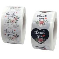 Sticker Paper, Adhesive Sticker, Heart, printing, with letter pattern, more colors for choice, 25mm, 500PCs/Spool, Sold By Spool