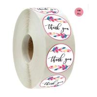 Sticker Paper Adhesive Sticker Round printing & with letter pattern Sold By Spool