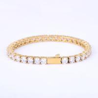 304 Stainless Steel Bracelet fashion jewelry & Unisex & micro pave cubic zirconia 5mm Sold By PC