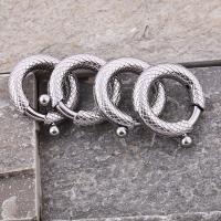 Stainless Steel Spring Ring Clasp 316 Stainless Steel DIY original color Sold By Bag