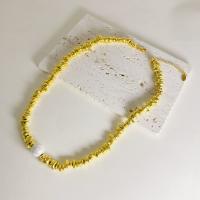 Edelstahl Schmuck Halskette, 304 Edelstahl, mit Perlen, mit Verlängerungskettchen von 5cm, rund, Modeschmuck & für Frau, goldfarben, frei von Nickel, Blei & Kadmium, Länge ca. 45 cm, verkauft von PC
