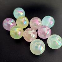 Plated Acrylic Beads, Round, DIY & luminated, more colors for choice, 16mm, Approx 200PCs/Bag, Sold By Bag