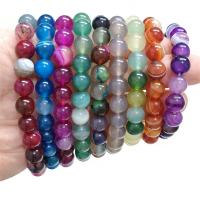 Gemstone Bracelets Natural Stone with Quartz Round polished fashion jewelry & Unisex 8mm Length Approx 19 cm Sold By PC
