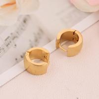 Stainless Steel Huggie Hoop Earring 304 Stainless Steel Donut Galvanic plating fashion jewelry & Unisex Sold By PC