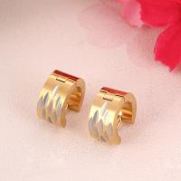 Stainless Steel Huggie Hoop Earring 304 Stainless Steel Donut Galvanic plating fashion jewelry & Unisex 4-9mm Sold By PC