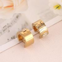 Stainless Steel Huggie Hoop Earring 304 Stainless Steel Donut Galvanic plating fashion jewelry & Unisex Sold By Pair
