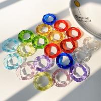 Resin Finger Ring, with Acrylic, fashion jewelry, more colors for choice, 27mm, Approx 100PCs/Bag, Sold By Bag