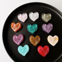 Mobile Phone DIY Decoration, Resin, Heart, epoxy gel, cute, more colors for choice, 33x31mm, Approx 100PCs/Bag, Sold By Bag