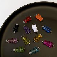Acrylic Connectors, Bear, epoxy gel, cute & DIY & 1/1 loop, more colors for choice, 15x10mm, Approx 100PCs/Bag, Sold By Bag