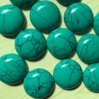 Syntetický Turquoise Cabochon, Kolo, DIY, více barev na výběr, 22mm, 100PC/Bag, Prodáno By Bag