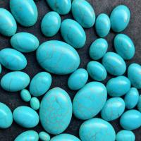 Turquoise Cabochon, Oval, DIY & different size for choice, blue, 100PCs/Bag, Sold By Bag