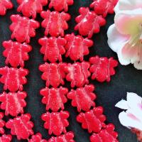 Turquoise Beads, Bee, DIY, red, 13x15mm, 100PCs/Bag, Sold By Bag
