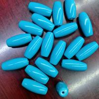 Perline in turchese, turchese sintetico, DIY, blu, 10x23mm, 100PC/borsa, Venduto da borsa