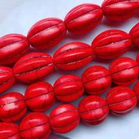 Turquoise Beads, Pumpkin, DIY & different size for choice, red, 100PCs/Bag, Sold By Bag