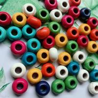 Χάντρες Turquoise, Συνθετικό Τυρκουάζ, DIY, περισσότερα χρώματα για την επιλογή, 14mm, Τρύπα:Περίπου 5mm, 100PCs/τσάντα, Sold Με τσάντα