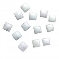 Turquoise Cabochon,  Square, DIY, white, 11x11mm, 100PCs/Bag, Sold By Bag
