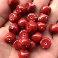 Spacer Beads Jóias, Turquesa sintética, DIY, vermelho, 9x12mm, 100PCs/Bag, vendido por Bag
