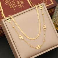 Stainless Steel Jewelry Necklace, 304 Stainless Steel, with 5CM extender chain, plated, different styles for choice & for woman, gold, Length:Approx 45 cm, Sold By PC