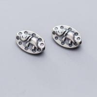 925 Sterling Silver Beads Elephant sand blast DIY silver color Approx 2mm Sold By PC