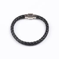 PU Leather Cord Bracelets, fashion jewelry & for man, more colors for choice, 12mm, Sold By PC