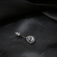 Нержавеющая сталь живота кольцо, Нержавеющая сталь 316, ювелирные изделия моды & инкрустированное микро кубического циркония, не содержит никель, свинец, продается PC