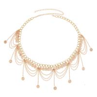 Zinc Alloy Waist Chain gold color plated multilayer & Bohemian style & for woman Length Approx 28.7 Inch Sold By PC