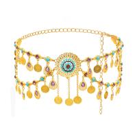 Zinc Alloy Waist Chain with Acrylic plated Bohemian style & for woman & with rhinestone Length Approx 23.23 Inch Sold By PC