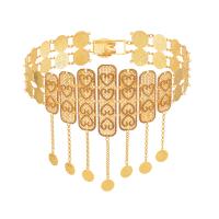 Cink Alloy struk lanac, zlatna boja pozlaćen, Berba & različitih stilova za izbor & za žene & s Rhinestone, Dužina Približno 41.7-42.72 inčni, Prodano By PC