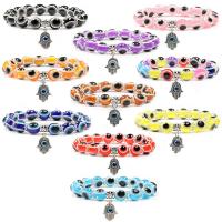 Resin Bracelet, with Tibetan Style, Evil Eye Hamsa, plated, vintage & Unisex, more colors for choice, 10mm, Length:Approx 7 Inch, Sold By PC