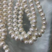 Naturel d'eau douce perles, perle d'eau douce cultivée, Légèrement rond, DIY, blanc, 8-9mm, Vendu par Environ 37 cm brin