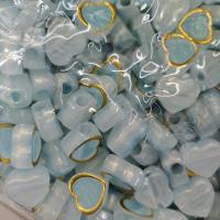 Acrylic Jewelry Beads, Heart, DIY & luminated, more colors for choice, 16mm, Approx 100PCs/Bag, Sold By Bag