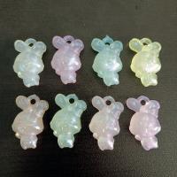 Acrylic Pendants, Rabbit, DIY & luminated, more colors for choice, 18x30mm, Approx 100PCs/Bag, Sold By Bag