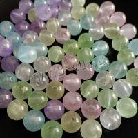 Acrylic Jewelry Beads Round DIY & luminated Sold By Bag