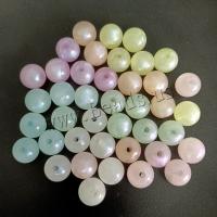 Acrylic Jewelry Beads, Round, DIY & luminated, mixed colors, 14mm, Approx 100PCs/Bag, Sold By Bag
