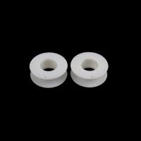 Polystyrene Wire Spool, Round, UV plating, white, 55x20mm, Sold By PC