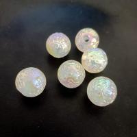 Belagte akryl perler, Runde, du kan DIY & forskellige design til valg & luminated, flere farver til valg, 16mm, Ca. 100pc'er/Bag, Solgt af Bag