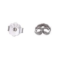925 Sterling Silver Ear Nut Component, hypo allergic, nickel, lead & cadmium free, 4.4x4.4mm, Sold By Pair