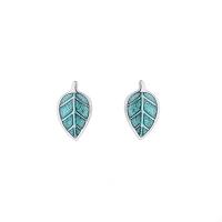 925 Sterling Silver Stud Earrings, Leaf, fashion jewelry & for woman & epoxy gel, more colors for choice, nickel, lead & cadmium free, 5x8mm, Sold By Pair