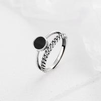 Solidny srebrny pierścień, 925 Srebro, biżuteria moda & dla kobiety & naklejka epoksydowa, bez zawartości niklu, ołowiu i kadmu, rozmiar:7, sprzedane przez PC