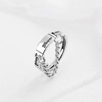 Solidny srebrny pierścień, 925 Srebro, biżuteria moda & dla obu płci, bez zawartości niklu, ołowiu i kadmu, rozmiar:7, sprzedane przez PC