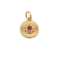 Cubic Zirconia Micro Pave Brass Pendant fashion jewelry & micro pave cubic zirconia & for woman golden nickel lead & cadmium free Approx 1mm Sold By PC