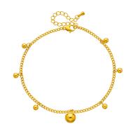 Fashion Jewelry Anklet, Titanium Steel, with 1.97inch extender chain, plated, for woman, golden, Sold Per Approx 8.27 Inch Strand