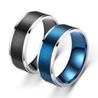 Rozsdamentes acél Finger Ring, 316 rozsdamentes acél, divat ékszerek & egynemű & különböző méretű a választás, több színt a választás, 8mm, Által értékesített PC