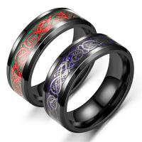 Палец кольцо из нержавеющей стали, Нержавеющая сталь 304, ювелирные изделия моды & Мужская & разный размер для выбора, Много цветов для выбора, 8mm, продается PC
