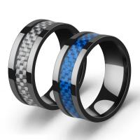 Rustfrit stål fingre Ringe, 304 rustfrit stål, mode smykker & forskellig størrelse for valg & for mennesket, flere farver til valg, 8mm, Solgt af PC