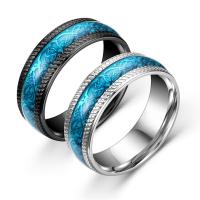 Rozsdamentes acél Finger Ring, 304 rozsdamentes acél, divat ékszerek & különböző méretű a választás & az ember, több színt a választás, 8mm, Által értékesített PC