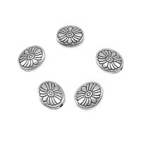 Tibetan Style Flat Beads, antique silver color plated, DIY, 11.50x10mm, Hole:Approx 2mm, Approx 50PCs/Bag, Sold By Bag